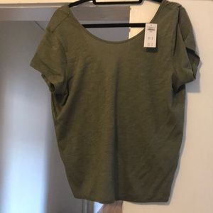 Low back Abercrombie & Fitch olive shirt